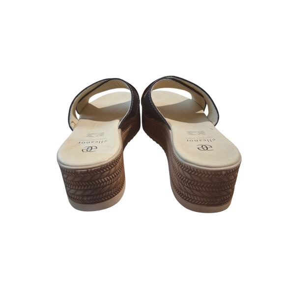 Elleanor Embroidered Whimsy Leather Platform Sandals Women's size 9½ Handmade - Picture 3 of 11